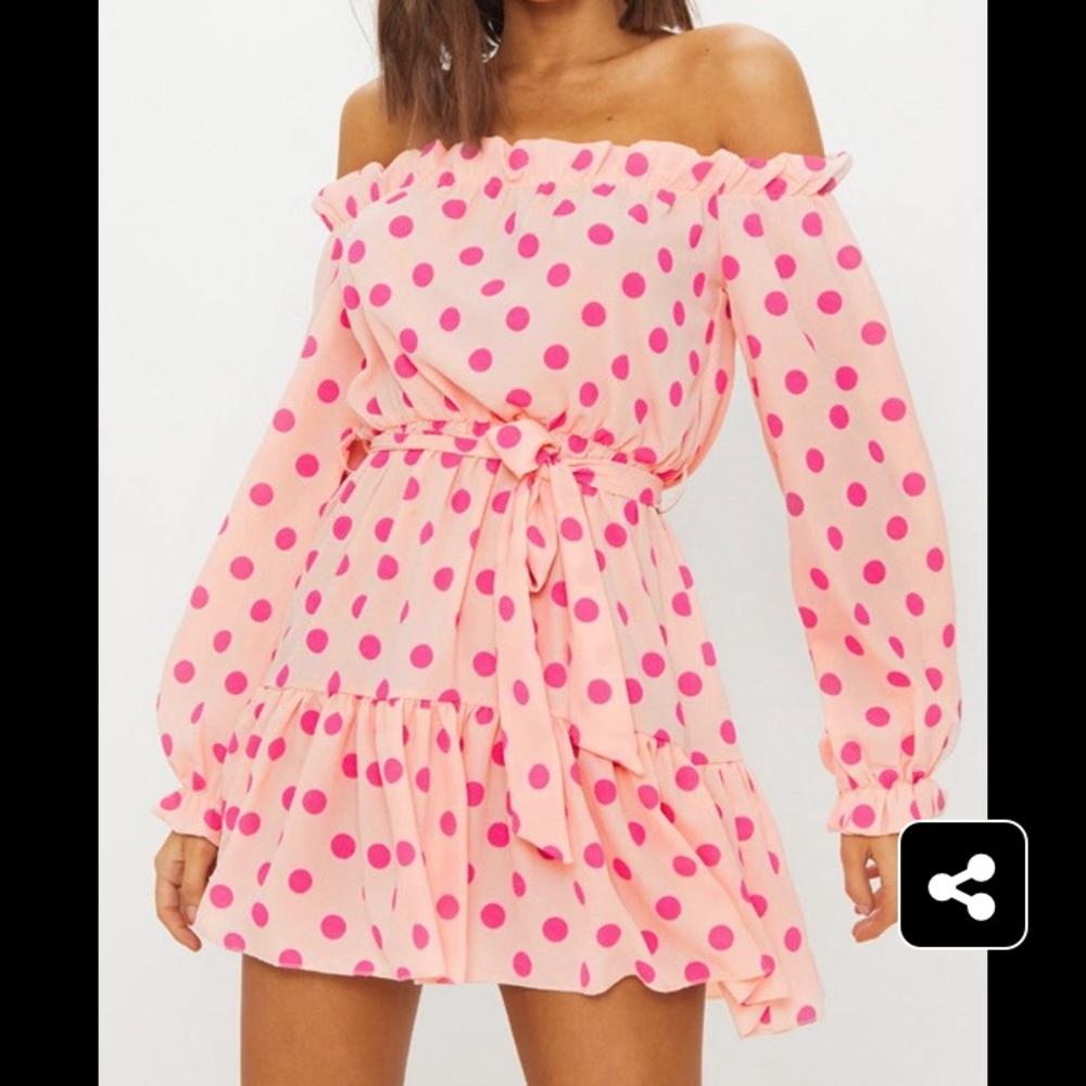 PRETTY LITLLE THING TIE DRESS NWT